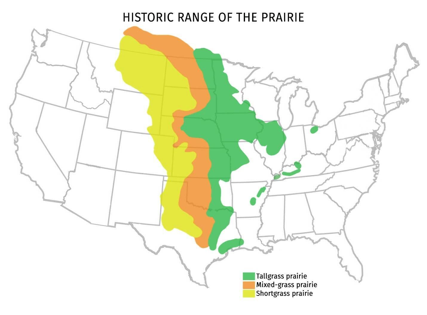 Great Plains Map   Historic Prairie 